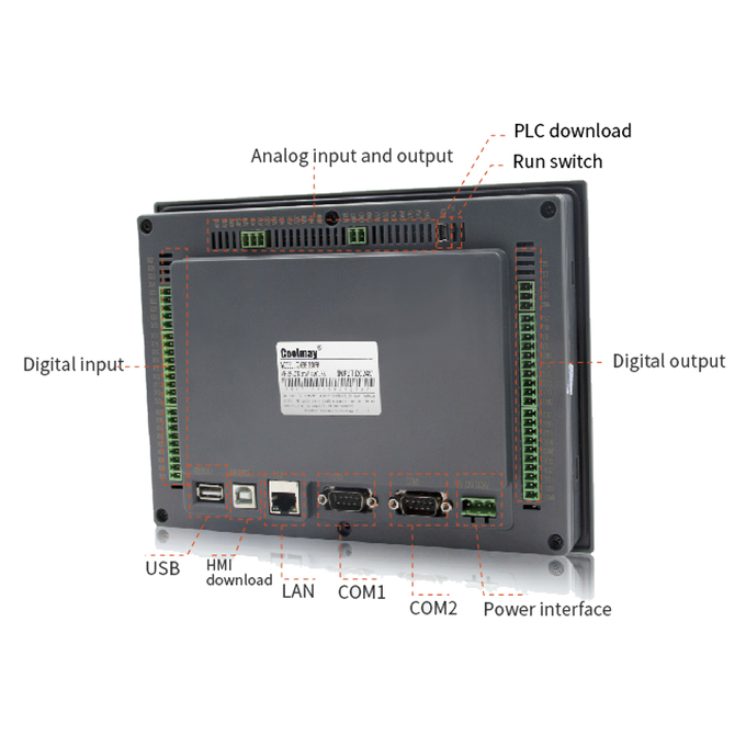 ODM 모드 버스 RTU TCP 터치 패널 PLC 30DI 30DO QM3G-70 KFH 0