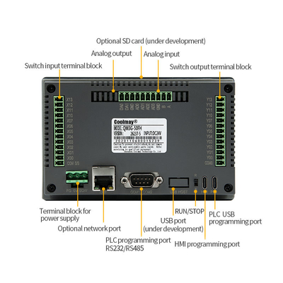 Coolmay Oem Odm Logo Industrial Automation PLC Programming Controller Plc HMI Integrated Combo Combined Pac And Dedicated All In One Programmable Logic Controller
