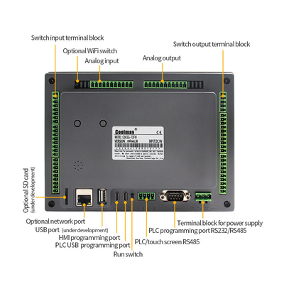 7 Inch Modbus Hmi Plc All In One Plc Programmable Controller 24digital Input 24digital Output