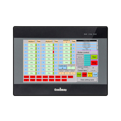 쿨메이 7인치 1024*600 EX3U-8070HD-44MT-2AD2DA-V-485P 산업용 24v 디지털 아날로그 입력 터치 스크린 패널 Plc HMI 통합 온인원